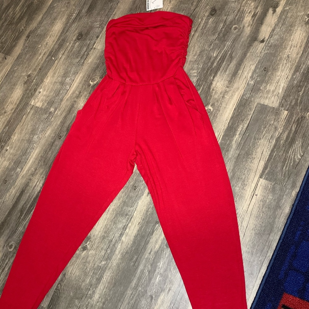 Red jumpsuit